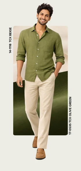 Olive Green + Beige  M (1)