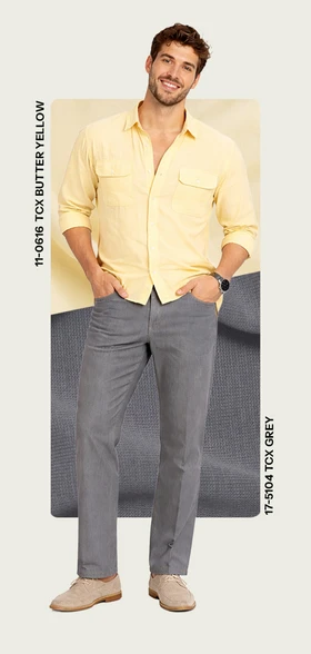 grey + Butter Yellow  M