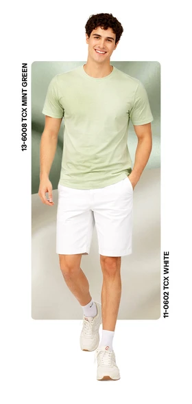 Mint Green + White  M