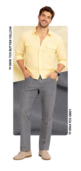 grey + Butter Yellow  M