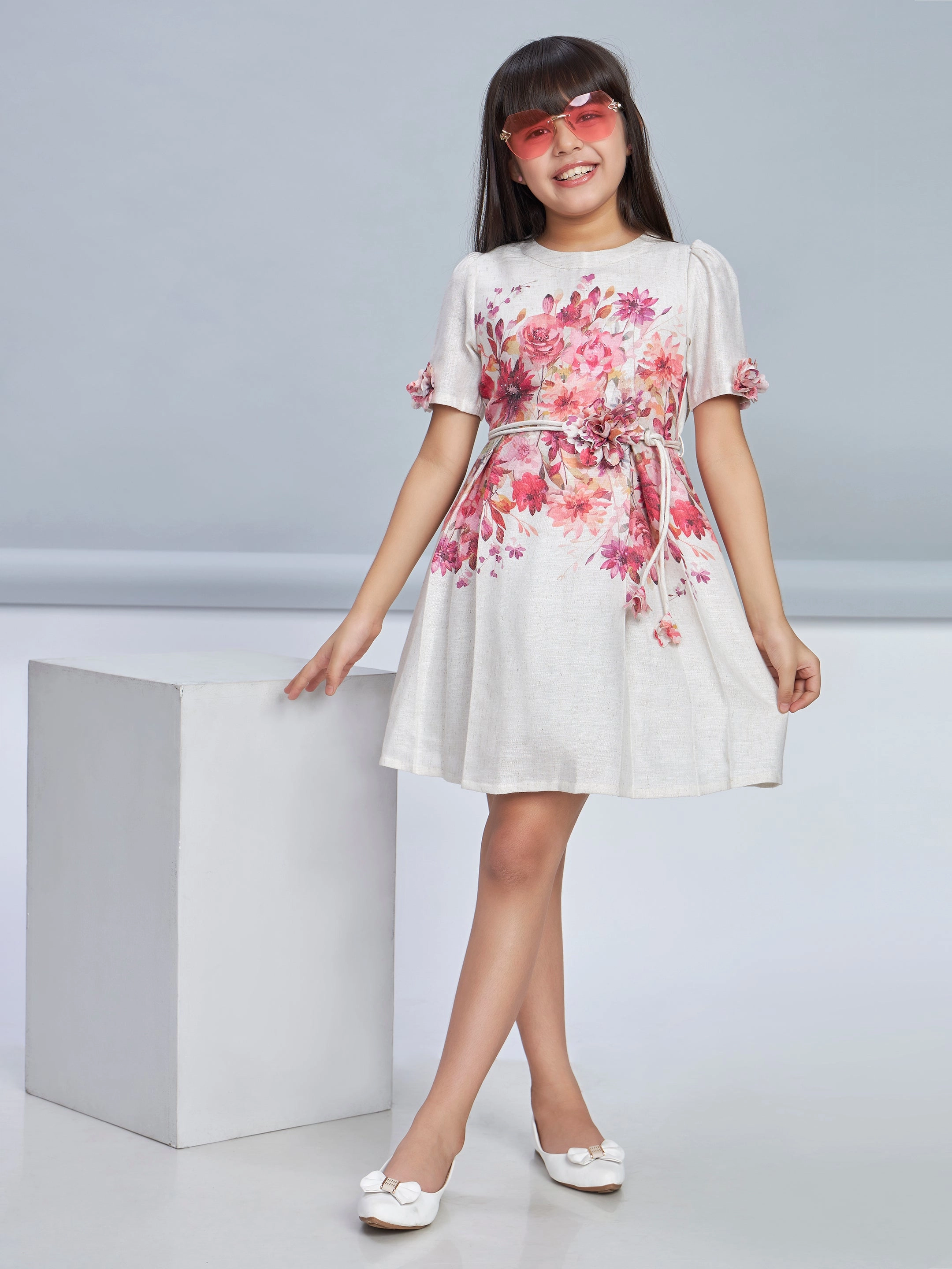 knee length cream lace dress Viper Cream Lace Long-Sleeve Maxi Dress – Club L London main image 0