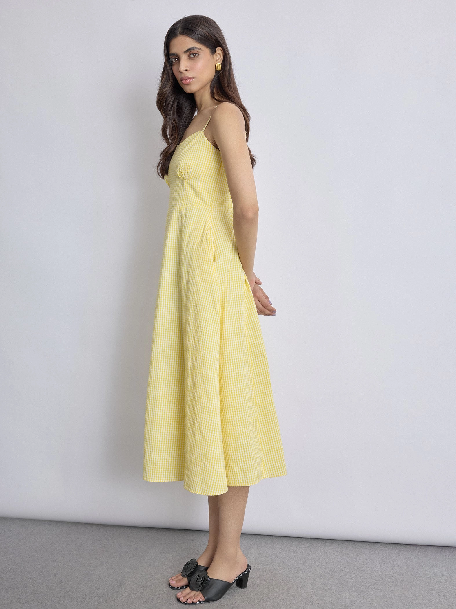 Buy - Women's Yellow Casual Checked Dress online - Zilo - 60 Mins Delivery & Free In-Home Trials Buy - Women's Yellow Casual Checked Dress online - Zilo - 60 Mins Delivery & Free In-Home Trials