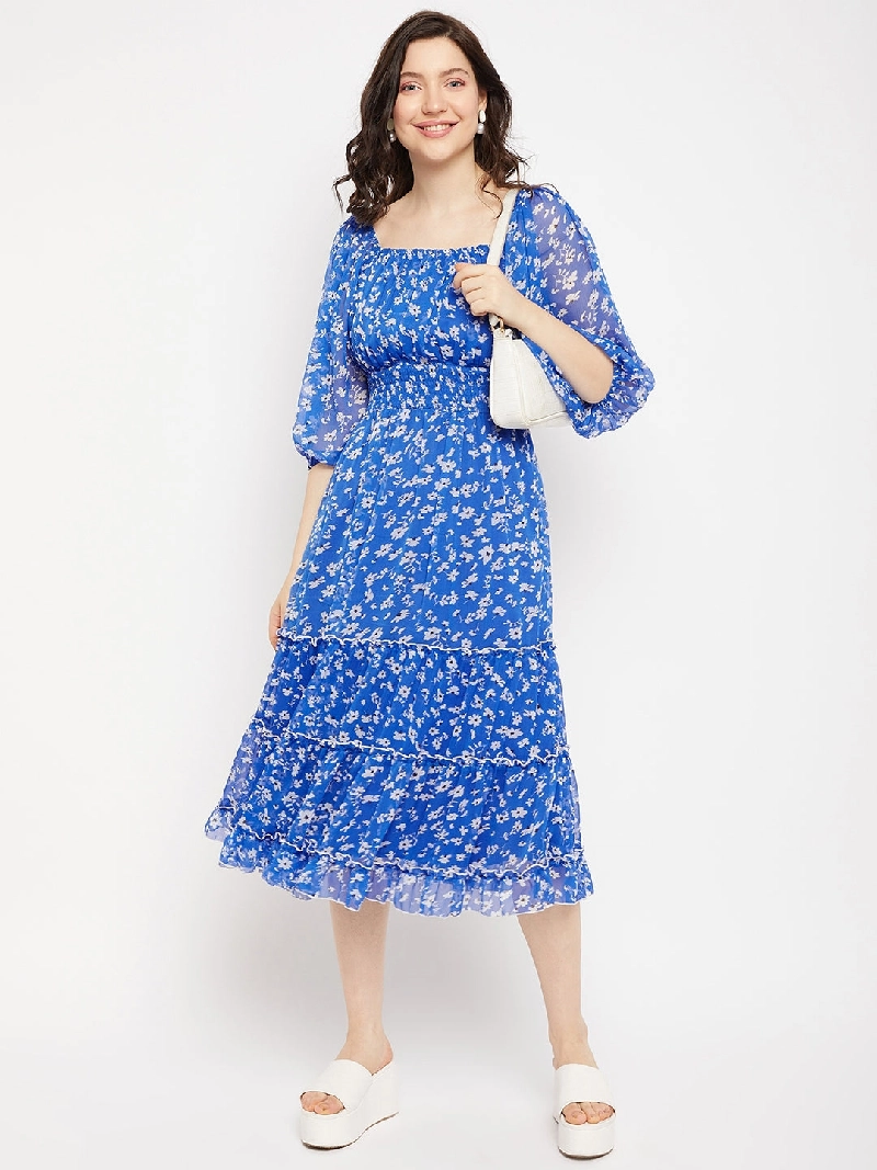 Buy - Women's Blue Casual Dress online - Zilo - 60 Mins Delivery & Free  In-Home Trials