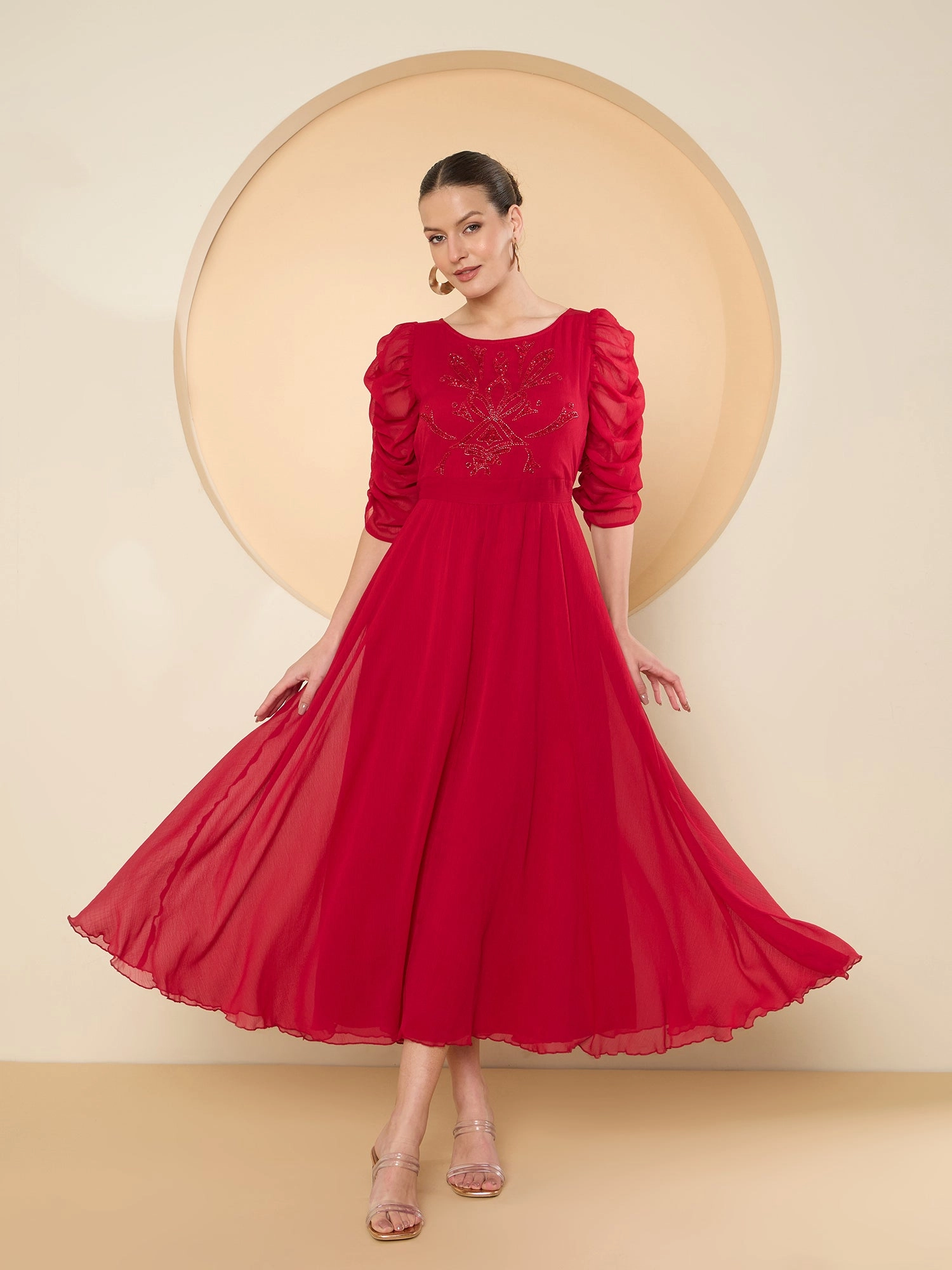 Buy - Women's Red Party Dress online - Zilo - 60 Mins Delivery & Free  In-Home Trials