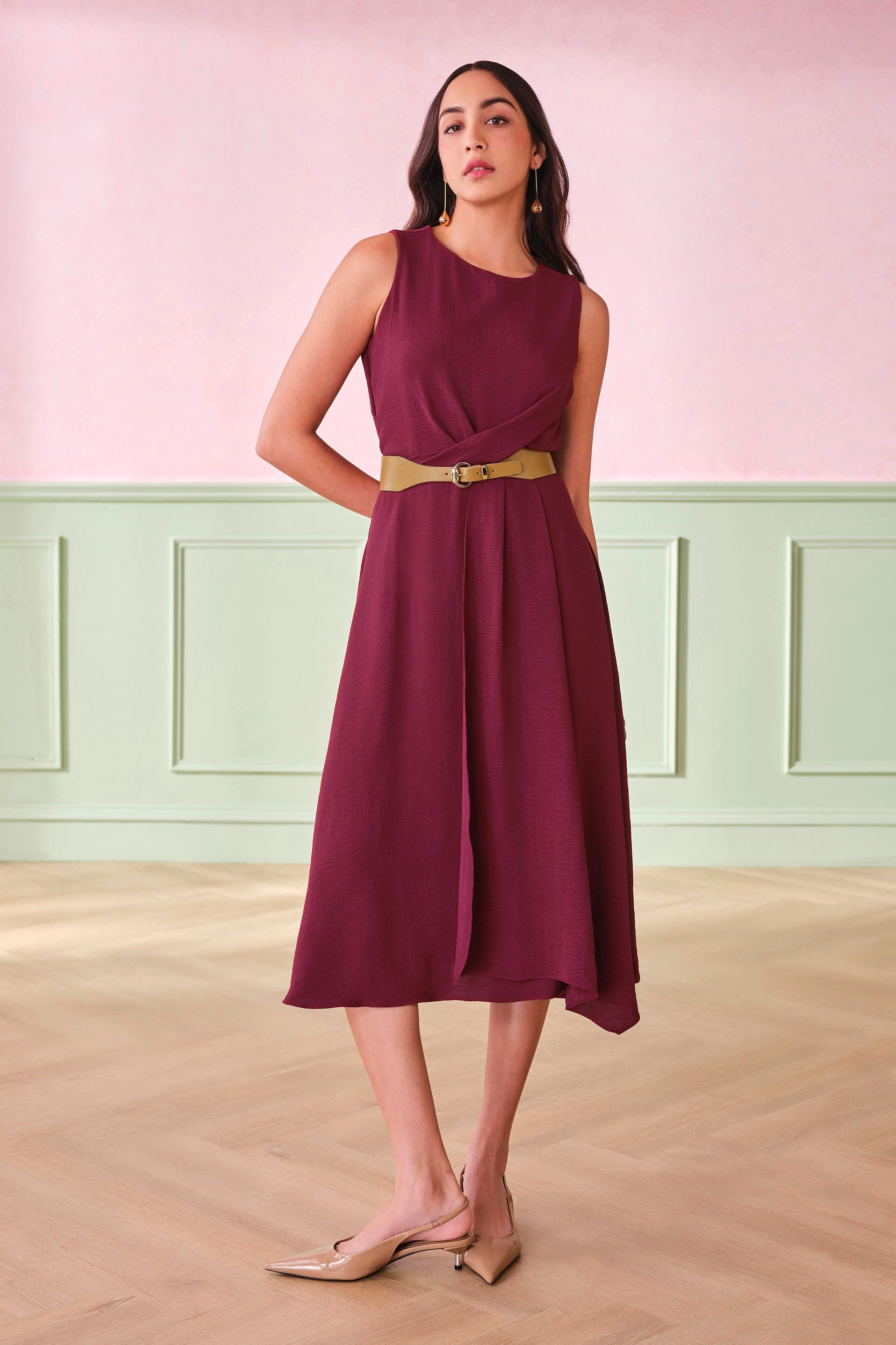 Buy - Women's Red Casual Solid Regular Fit Dress online - Zilo - 60 Mins  Delivery