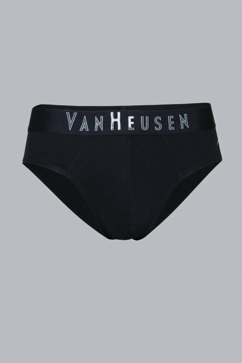 Men's Pure Black Solid Swift Dry High Stretch Mesh AIR Series Active Briefs - Pack of 1