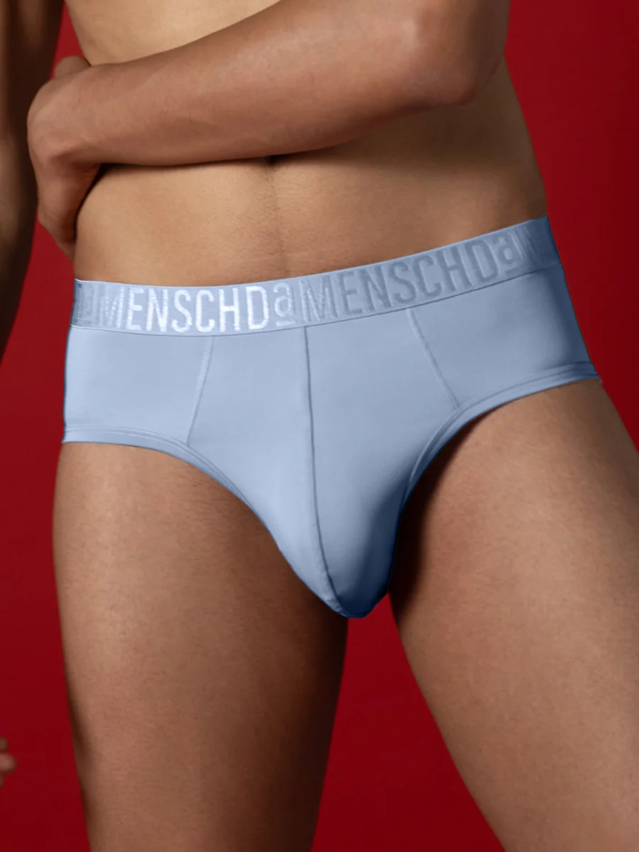 Men's Blue Casual Solid Lightweight Brief