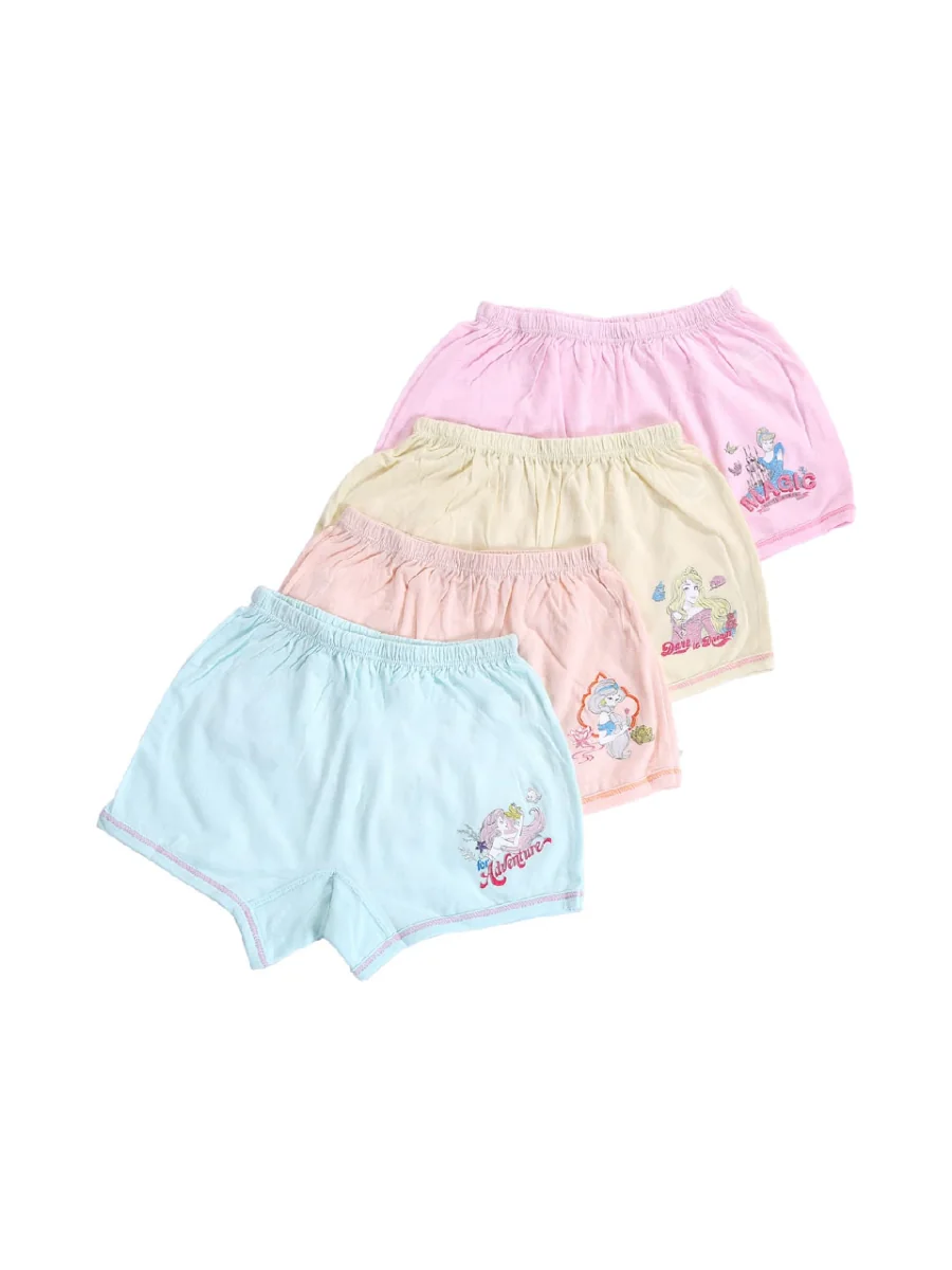 Girls Assorted Casual Solid Briefs - Pack of 4