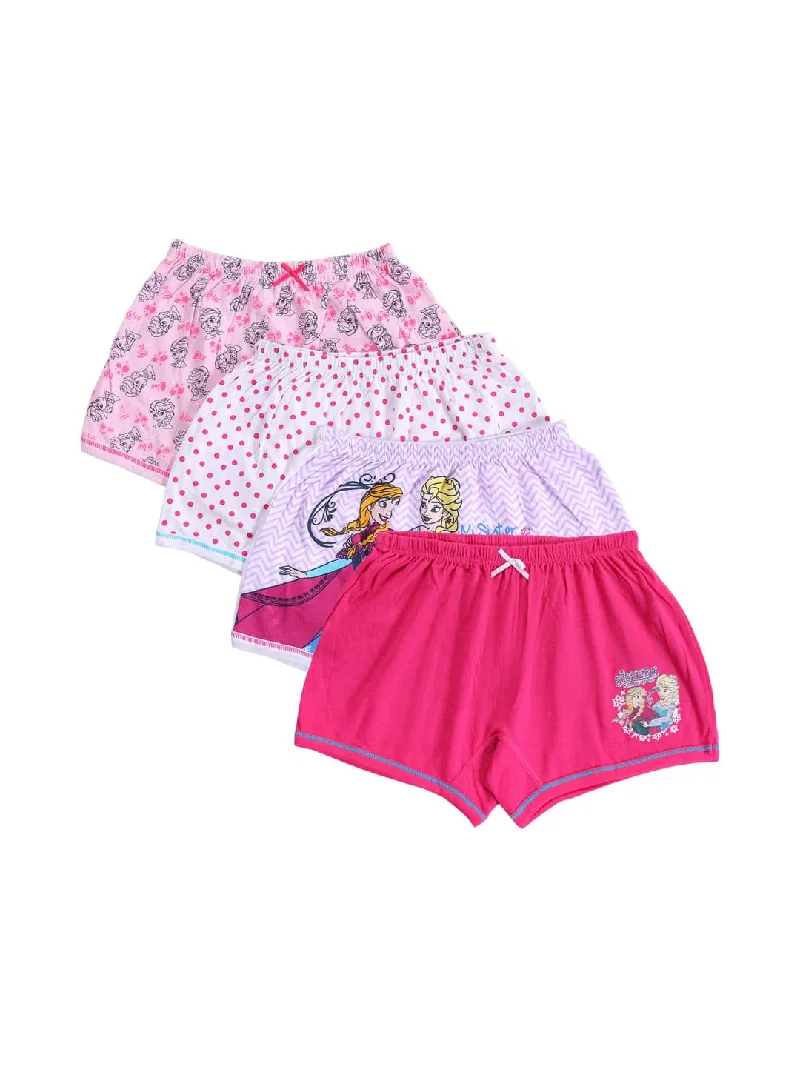 Girls Assorted Casual Printed Briefs - Pack of 4