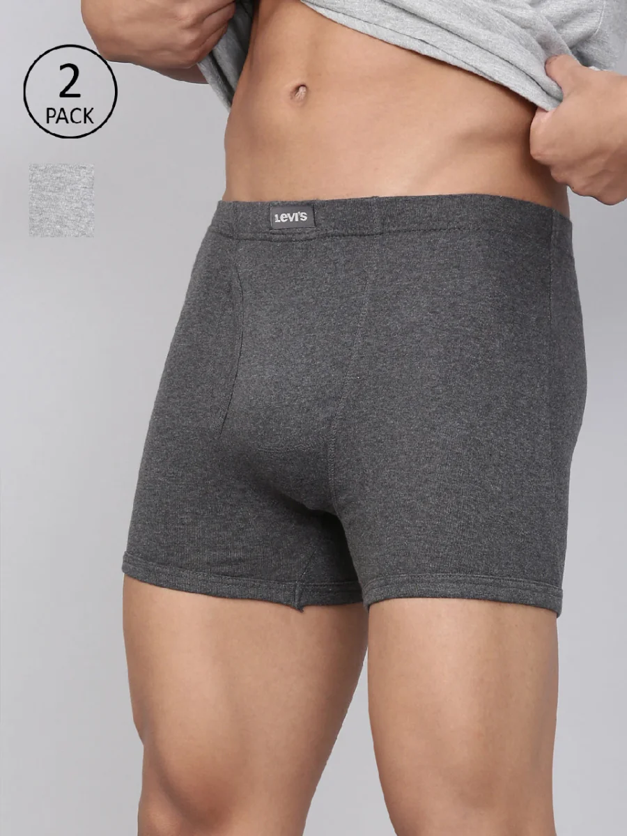 Men's Multicolor Cotton Boxer Trunk - Pack of 2 by Levis