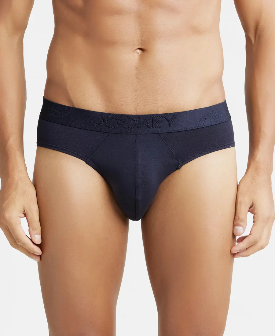 Men's Navy Modal Cotton Stretch Brief by Jockey