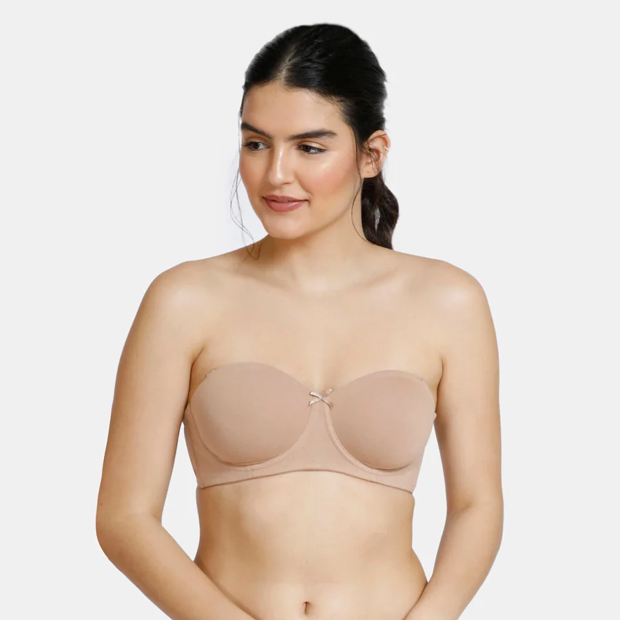 Women's Skin Padded Wired 3/4Th Coverage Multiway Bra
