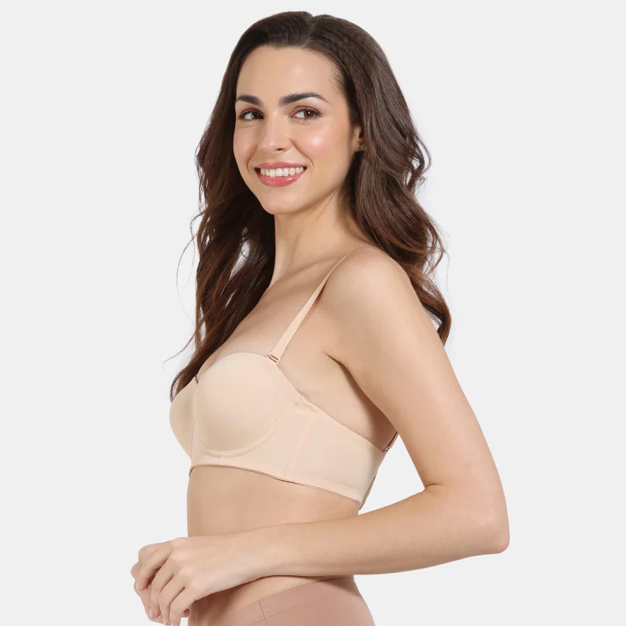 Women's Skin Beautiful Basics Padded Wired 3/4th Coverage Strapless Bra
