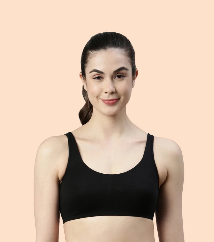 Women's Black Every Day Solid Bra