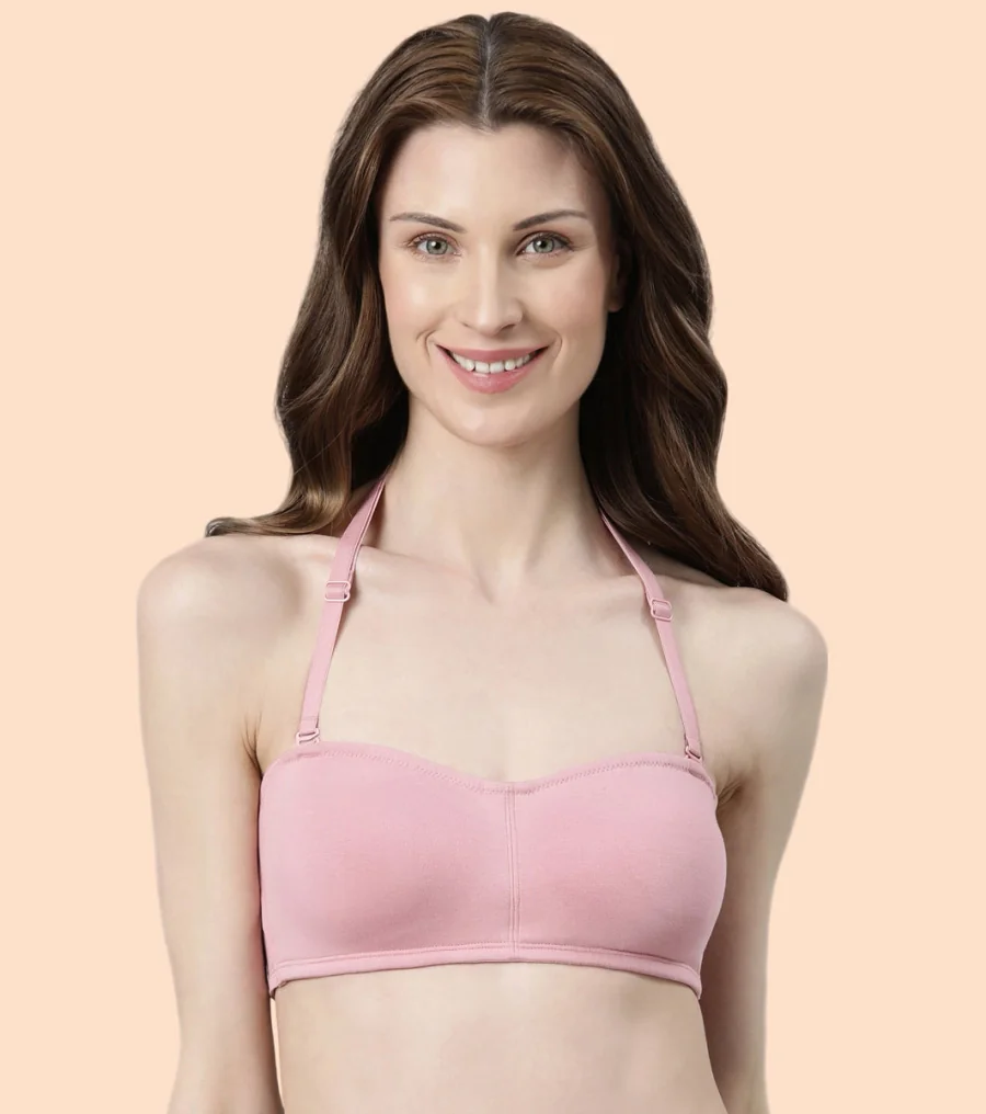 Women's Pink Strapless Party Bra