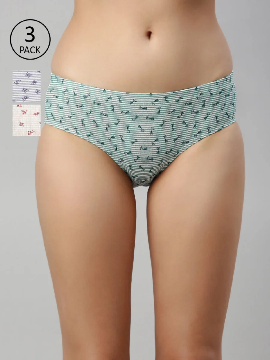 Women's Multicolor Solid Panty - Pack of 3