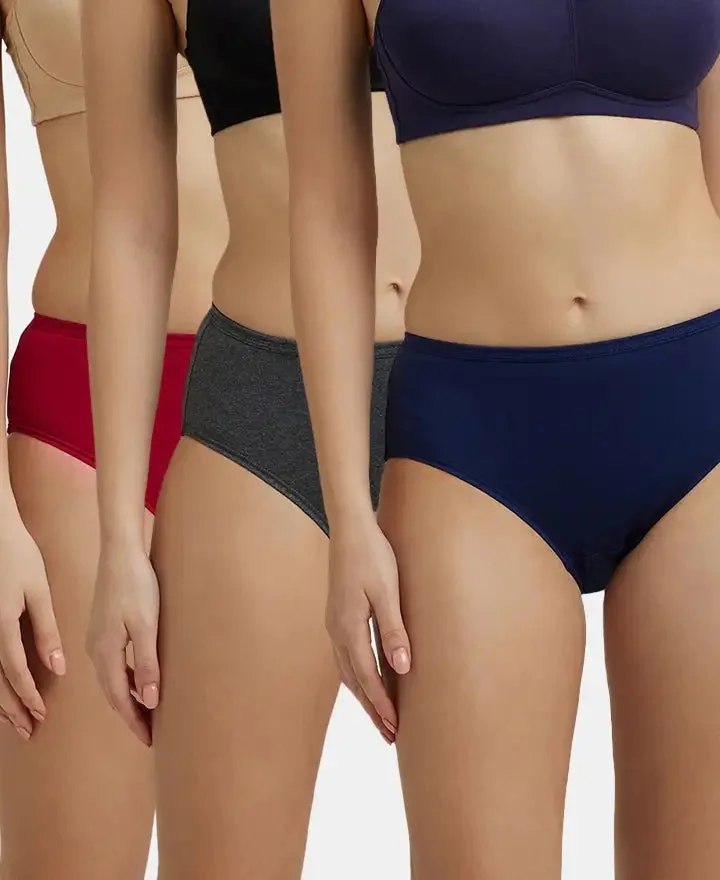 Women's Multicolour Cotton Hipsters - Pack of 3