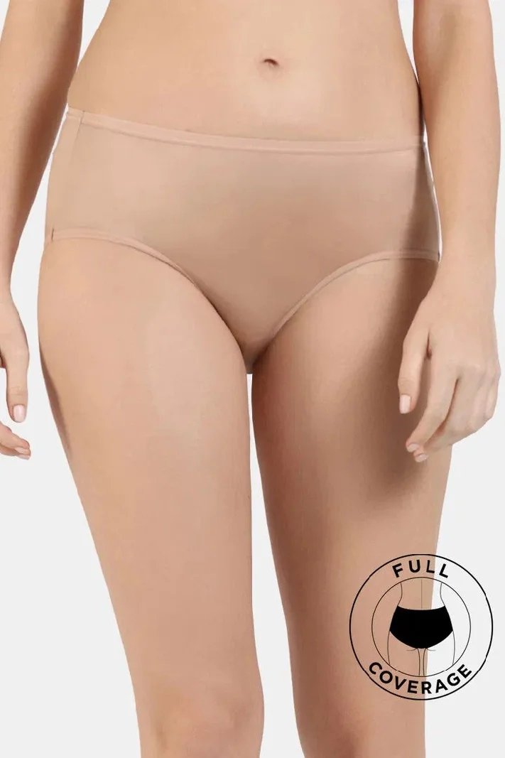 Women's Skin Marshmellow Mid Rise Full Coverage Hipster Panty