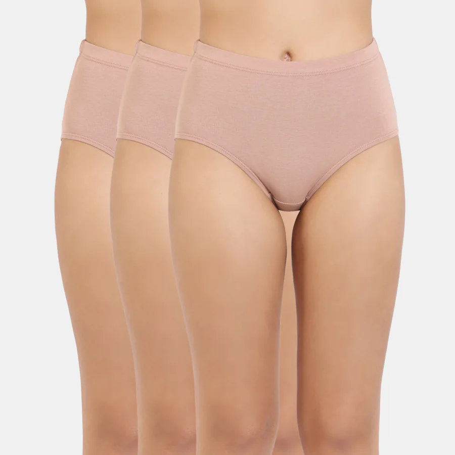 Women's Skin High Rise Full Coverage Hipster Panty - Set of 3