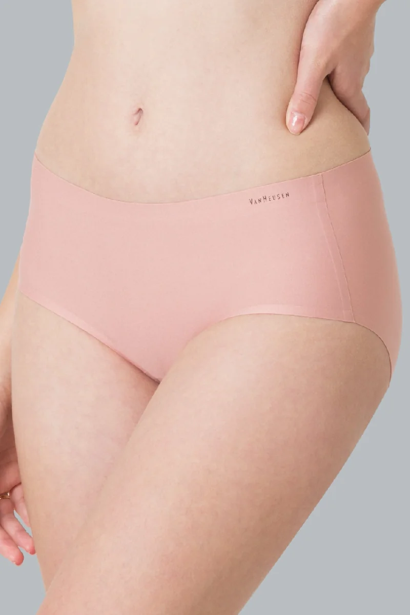 Women's Pink Seamless Invisilite Quick Dry & Ultra Light Hipster Panty