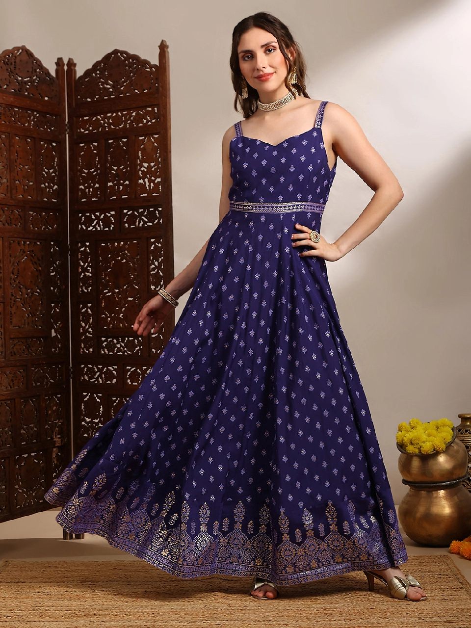 Buy - Women's Purple Casual Printed Flared Fit Dress online - Zilo - 60  Mins Delivery & Free In-Home Trials