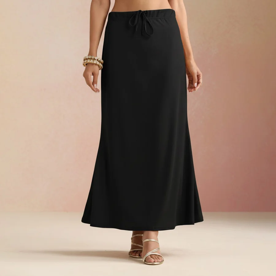 Women's Black Petticoat Saree Shapewear