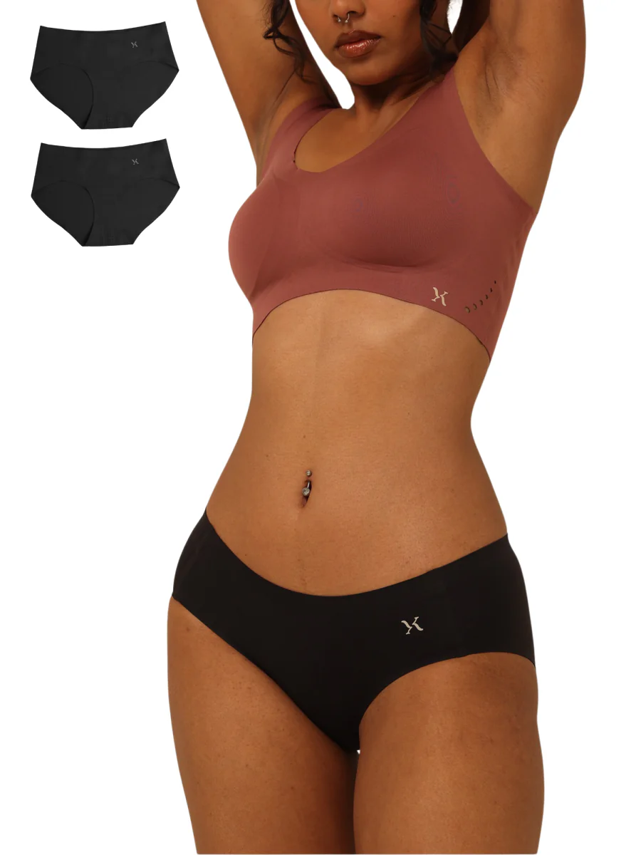 Women's Black Solid Hipster