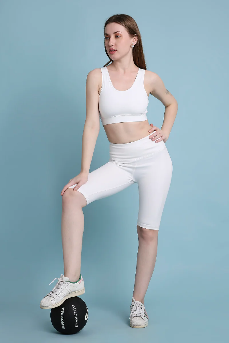 Women's White Sports Bra