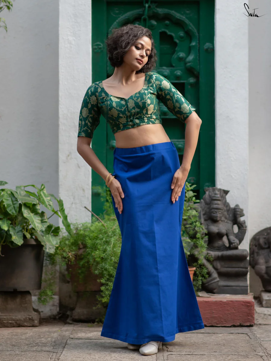 Women's Navy Cotton Lycra Underskirt