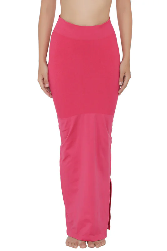 Women's Pink Saree Shapewear with Side Slit