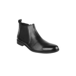 Buy - Men's Black Formal Round Toe Leather Boots online - Zilo - 60 ...