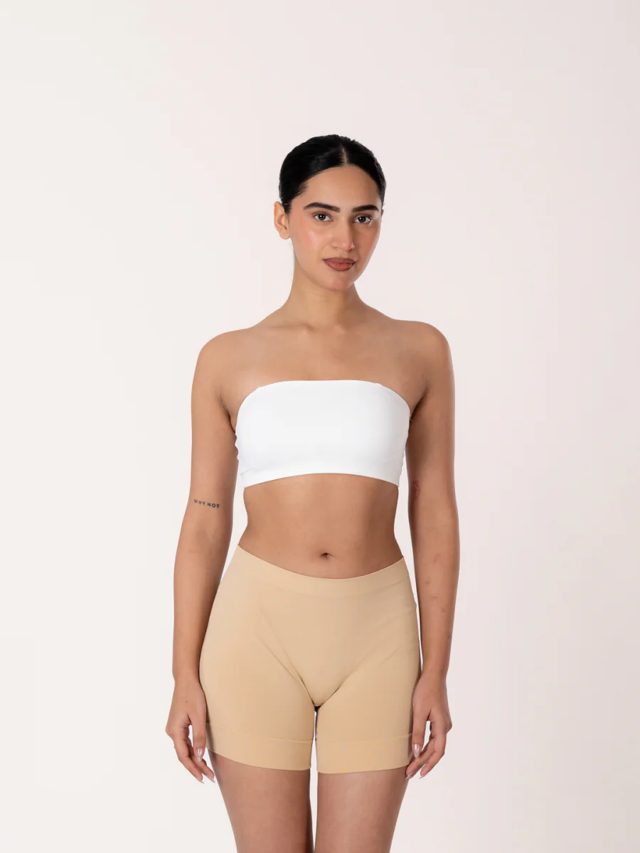 Women's White Pryme Bandeau Bra