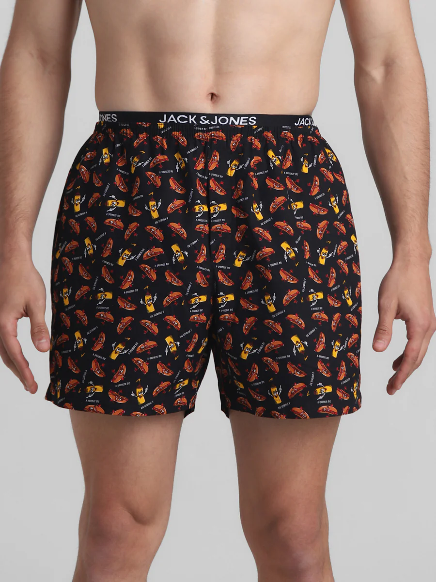Men's Red Casual Regular Fit Printed Boxer