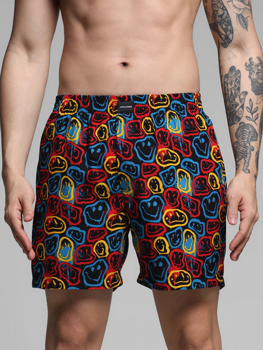 Men's Multicolor Casual Regular Fit Printed Boxer