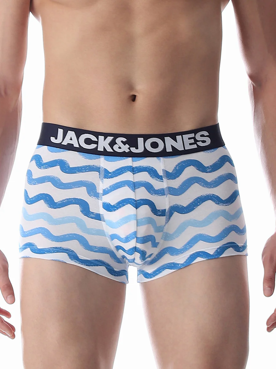 Men's Blue Casual Printed Trunk by Jack & Jones