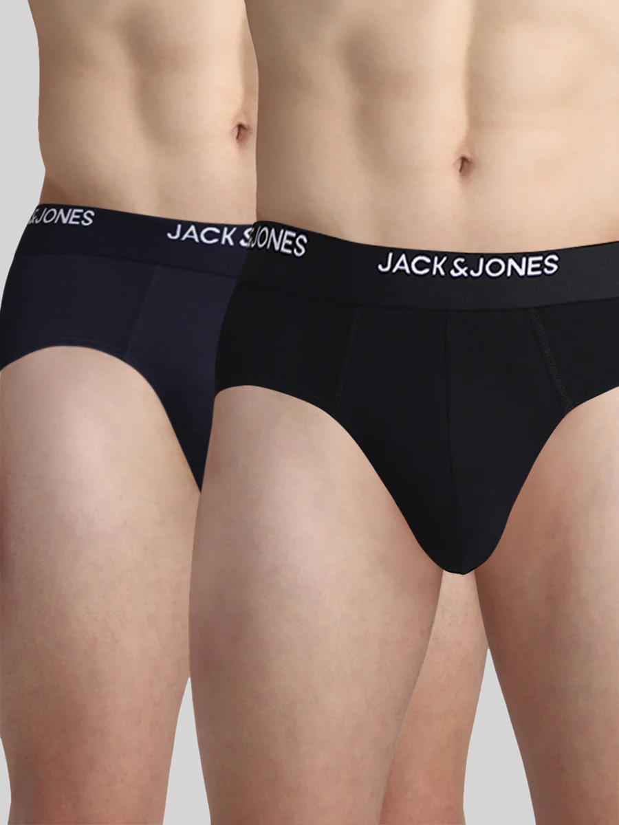 Men's Multicolor Casual Regular Fit Solid Brief - Pack of 2