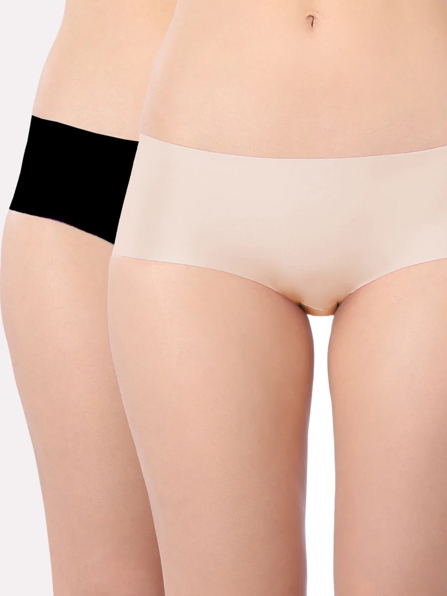 Women's Multicolor Solid Medium Coverage Brief - Pack of 2