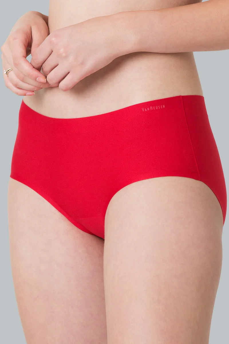 Women's Red Seamless Invisilite Hipster Panty