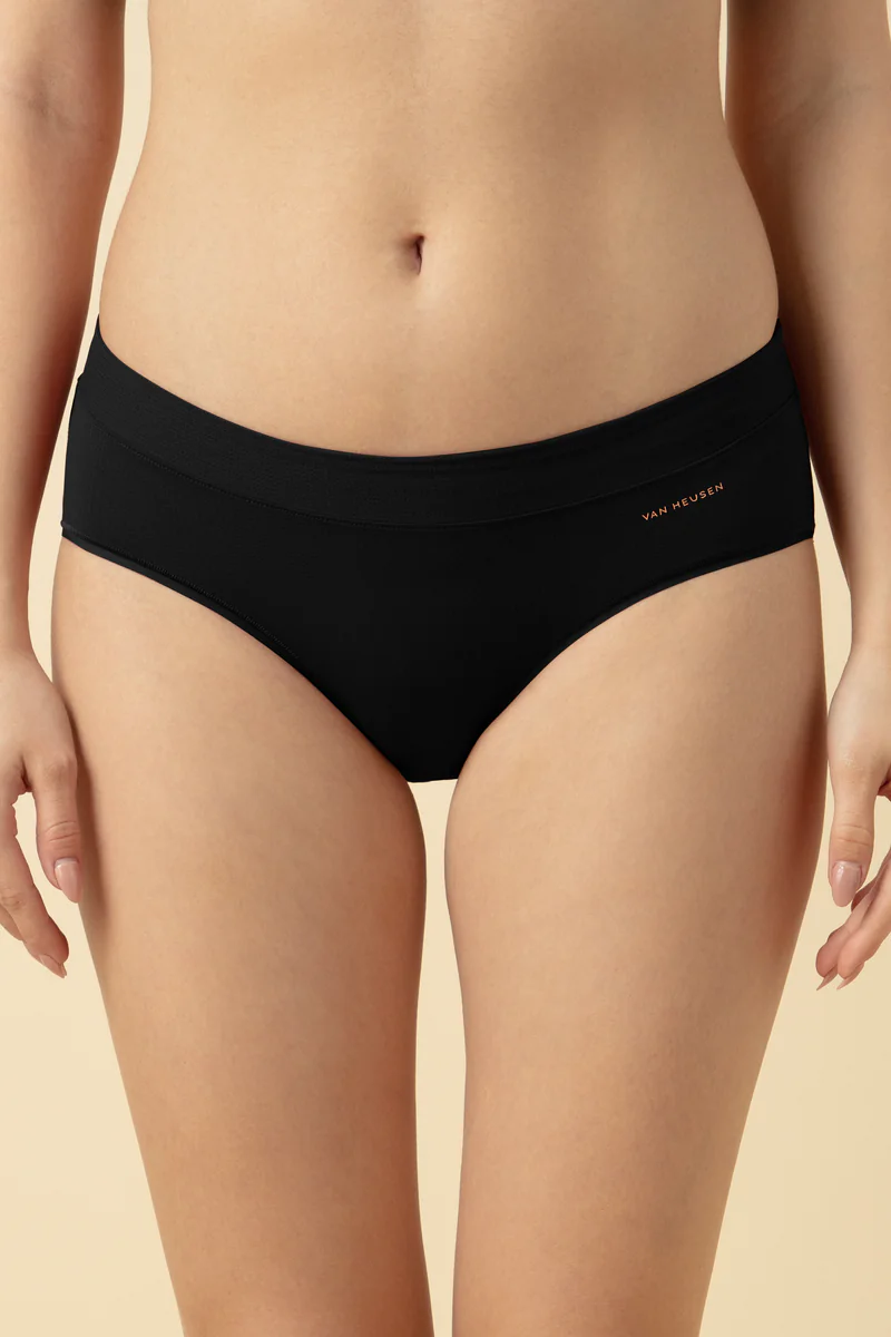 Women's Black Nylon Pro Active Ultra Sports Air Panty