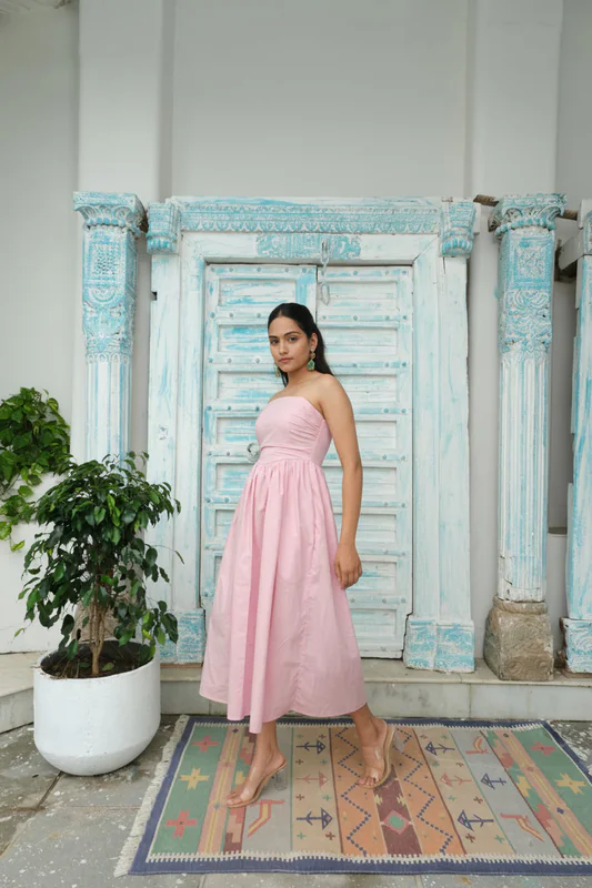flared tube dress Susana Monaco Tube Gathered Flared Dress
