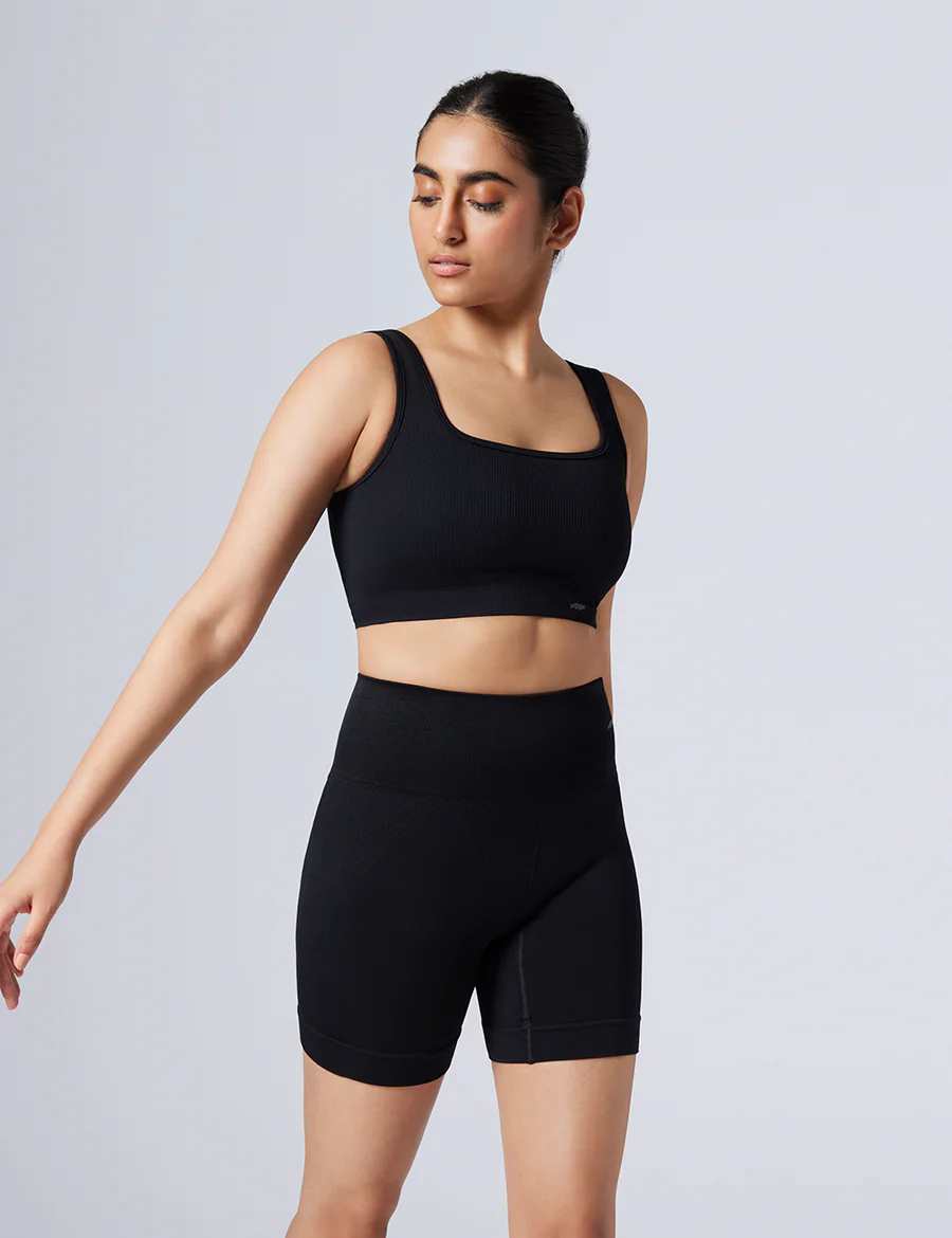 Women's Black FlexRib Box Bra