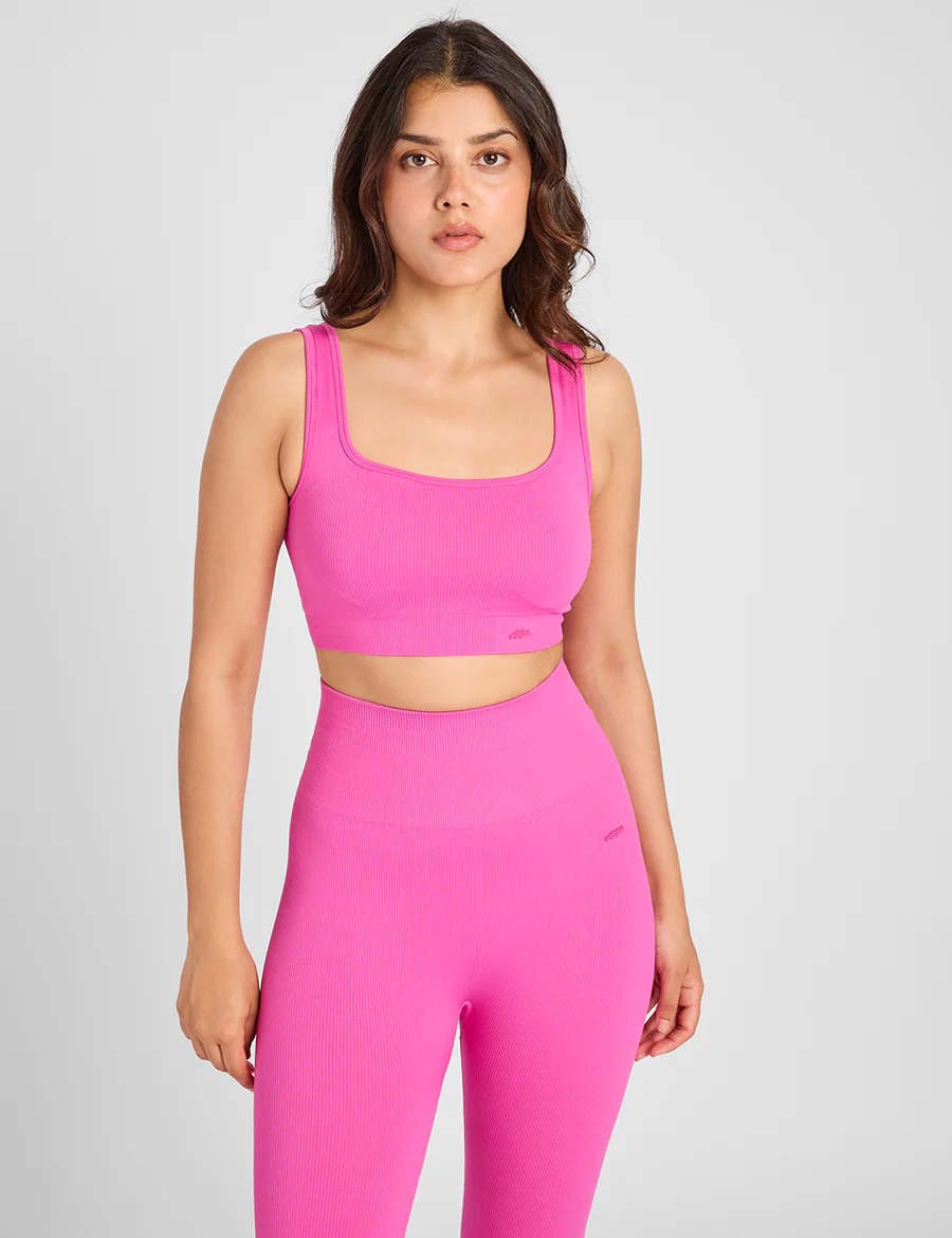 Women's Pink FlexRib Box Bra