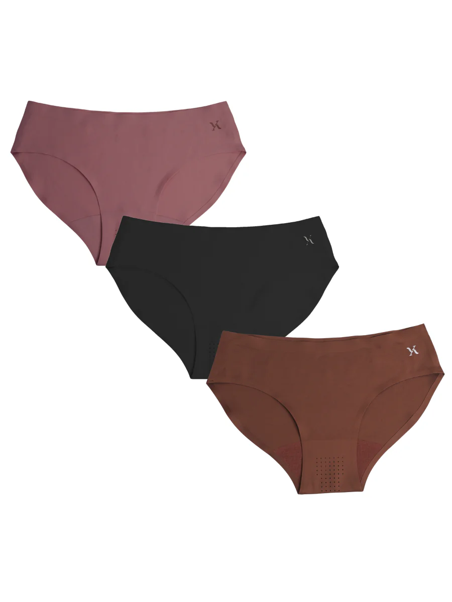 Women's Multicolor Low Rise Elasticated Pull On Panties - Pack of 3