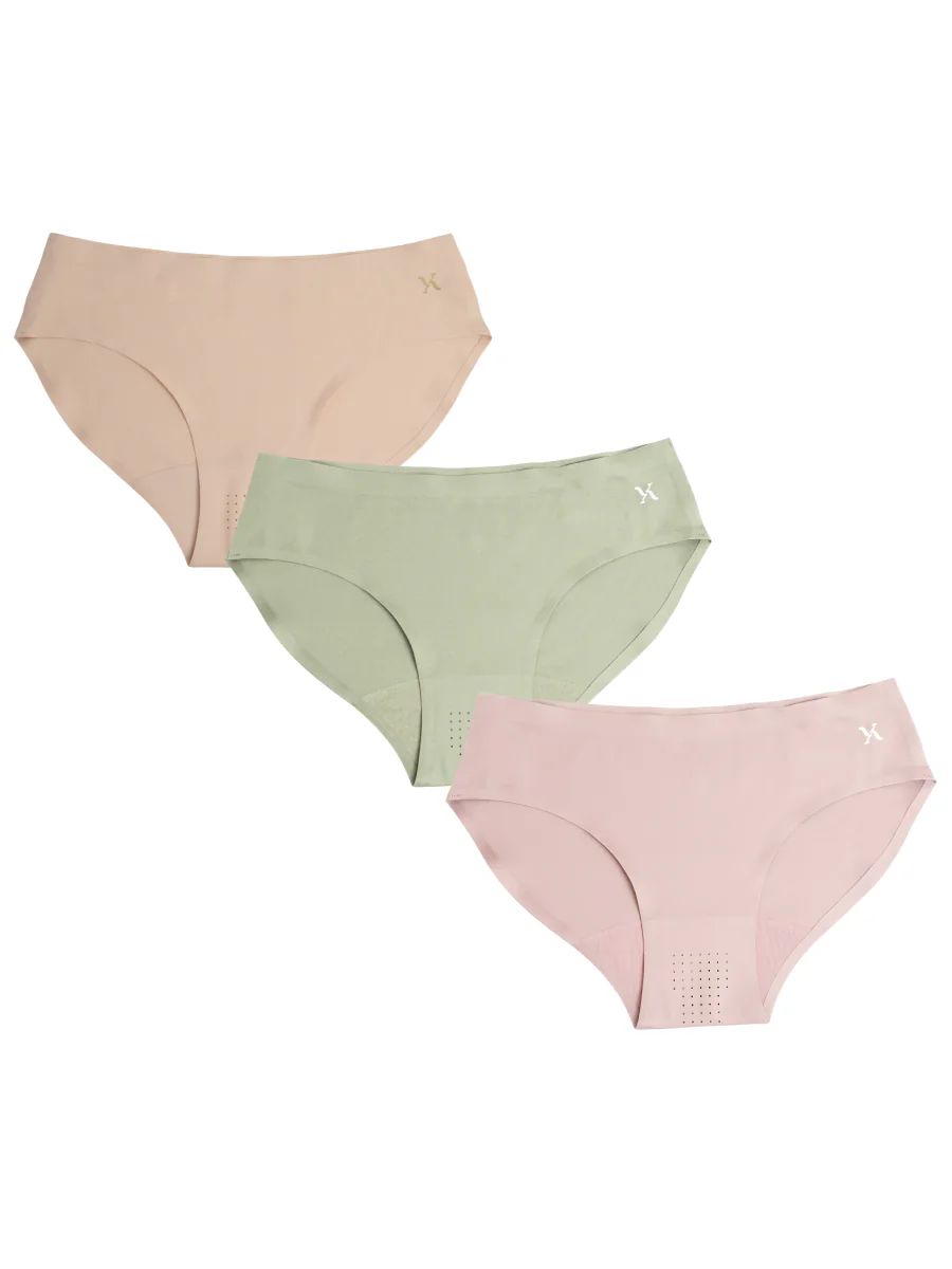 Women's Multicolor Low Rise Elasticated Pull On Panties - Pack of 3