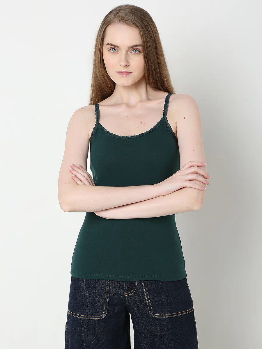 Women's Intimates Pack of 2 Light Blue & Green Camisoles